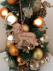 Collie - Personalised Dog Christmas Tree Decoration Bauble