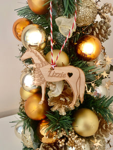 Personalised Horse Christmas Tree Decoration Bauble