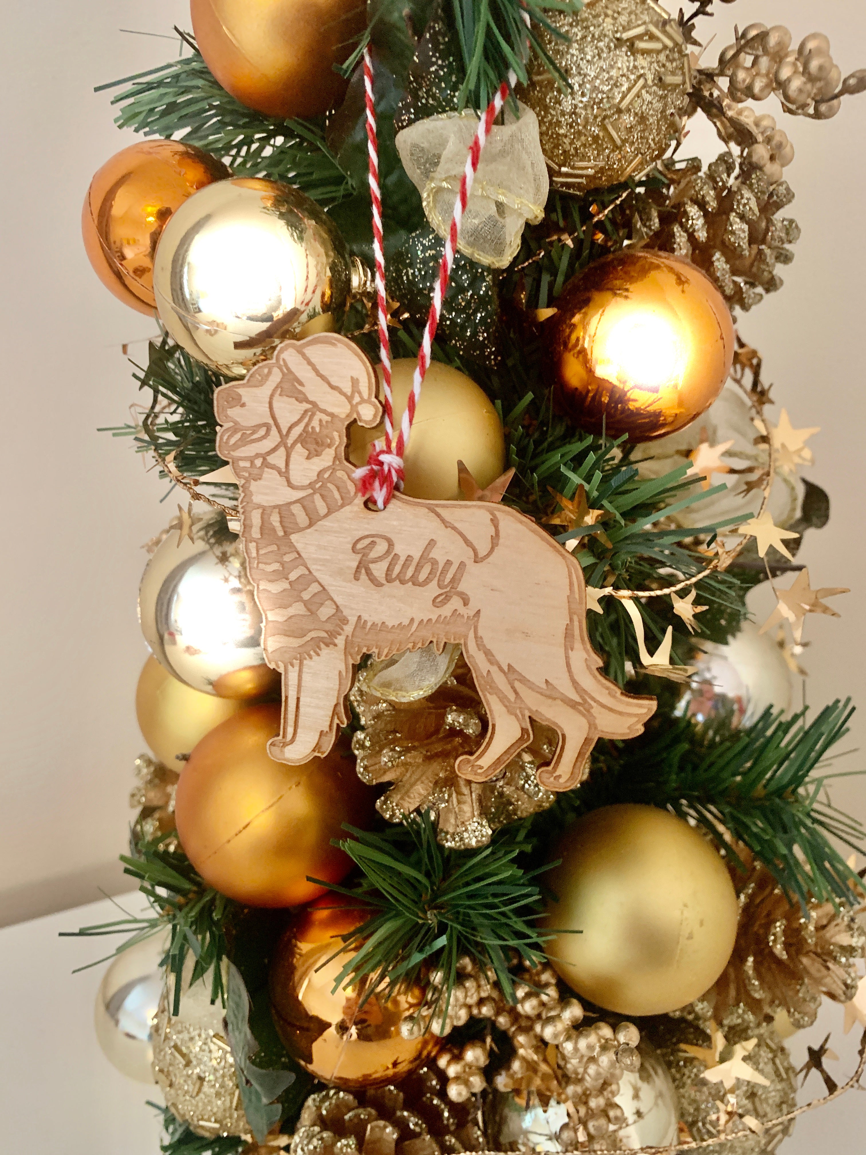 Irish Setter - Personalised Dog Christmas Tree Decoration Bauble