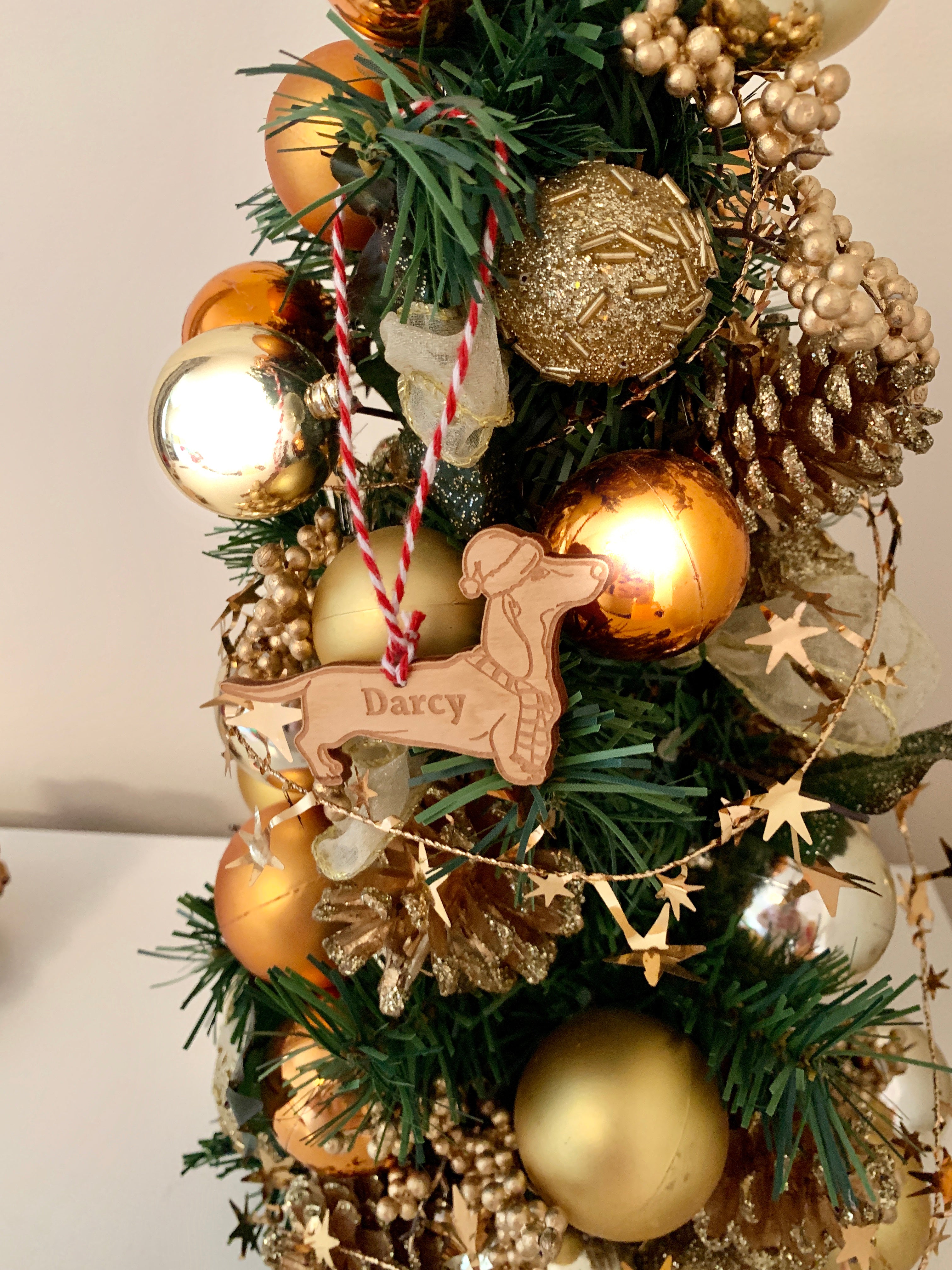 Dachshund - Personalised Dog Christmas Tree Decoration Bauble