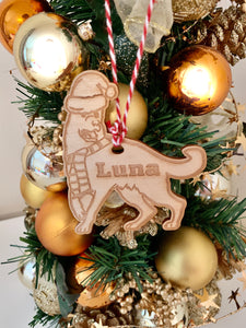 German Shepard - Personalised Dog Christmas Tree Decoration Bauble