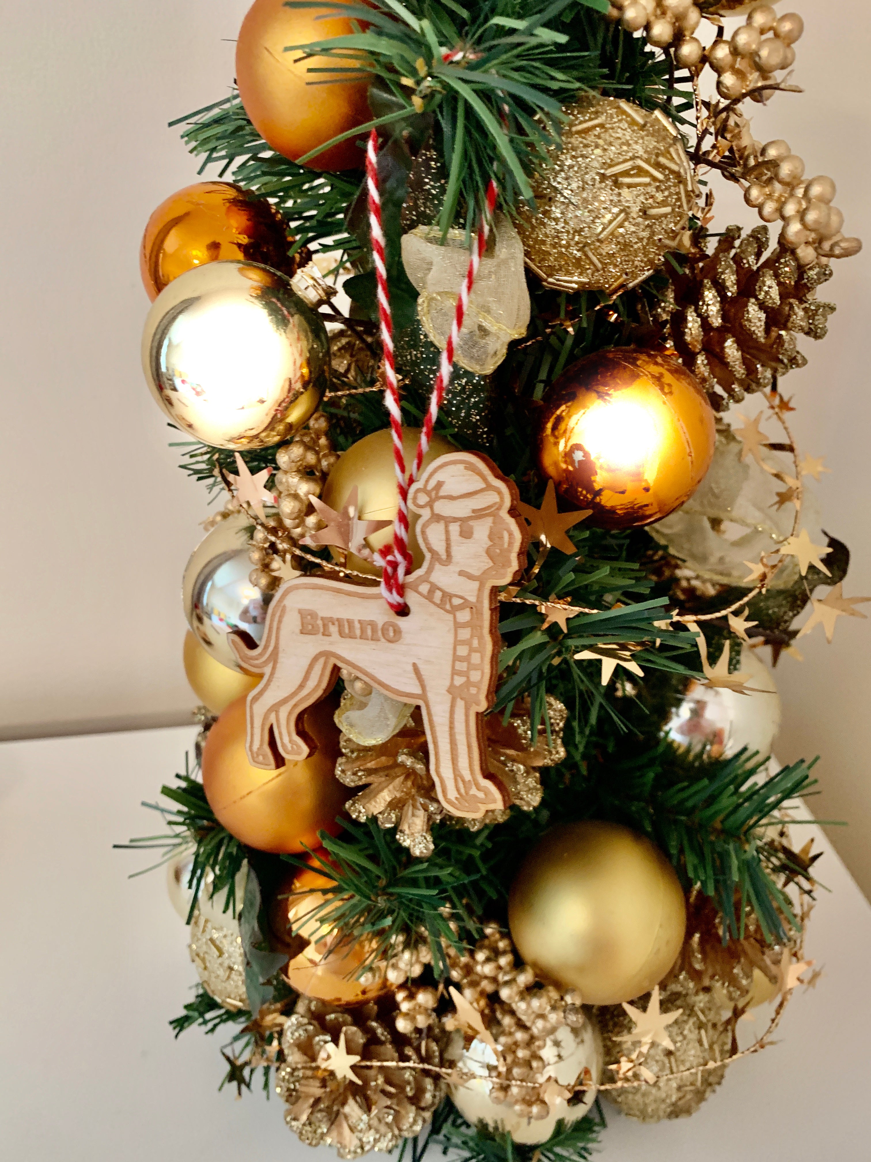 Pointer - Personalised Dog Christmas Tree Decoration Bauble