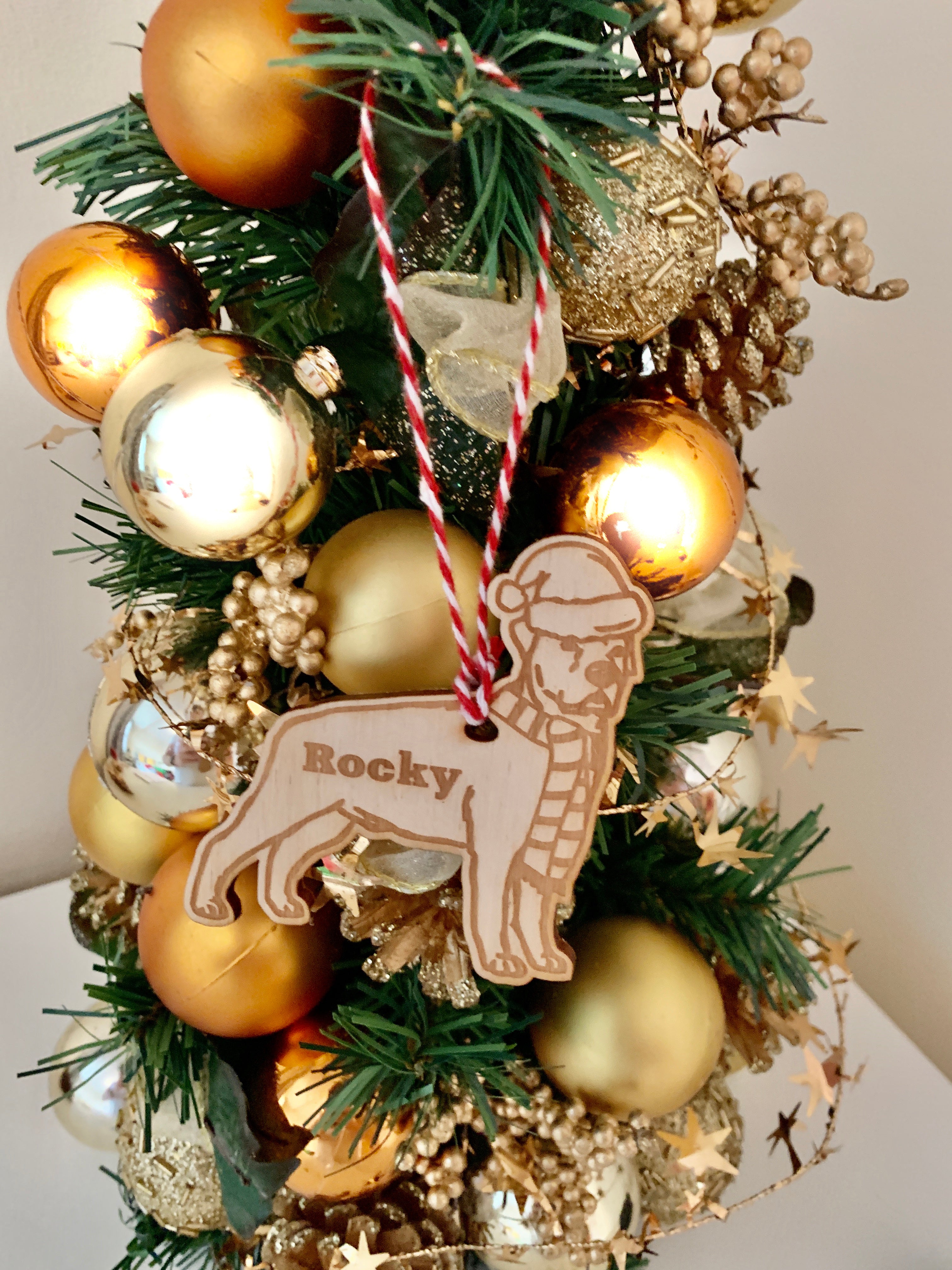 Rottweiler - Personalised Dog Christmas Tree Decoration Bauble