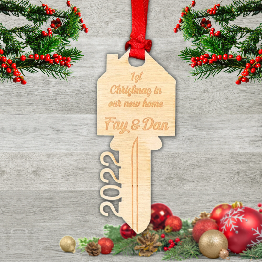 Personalised New Home Gift Ornament 2022, Our first Christmas, New home bauble, Personalised Couples Gift, House warming,Christmas Gift