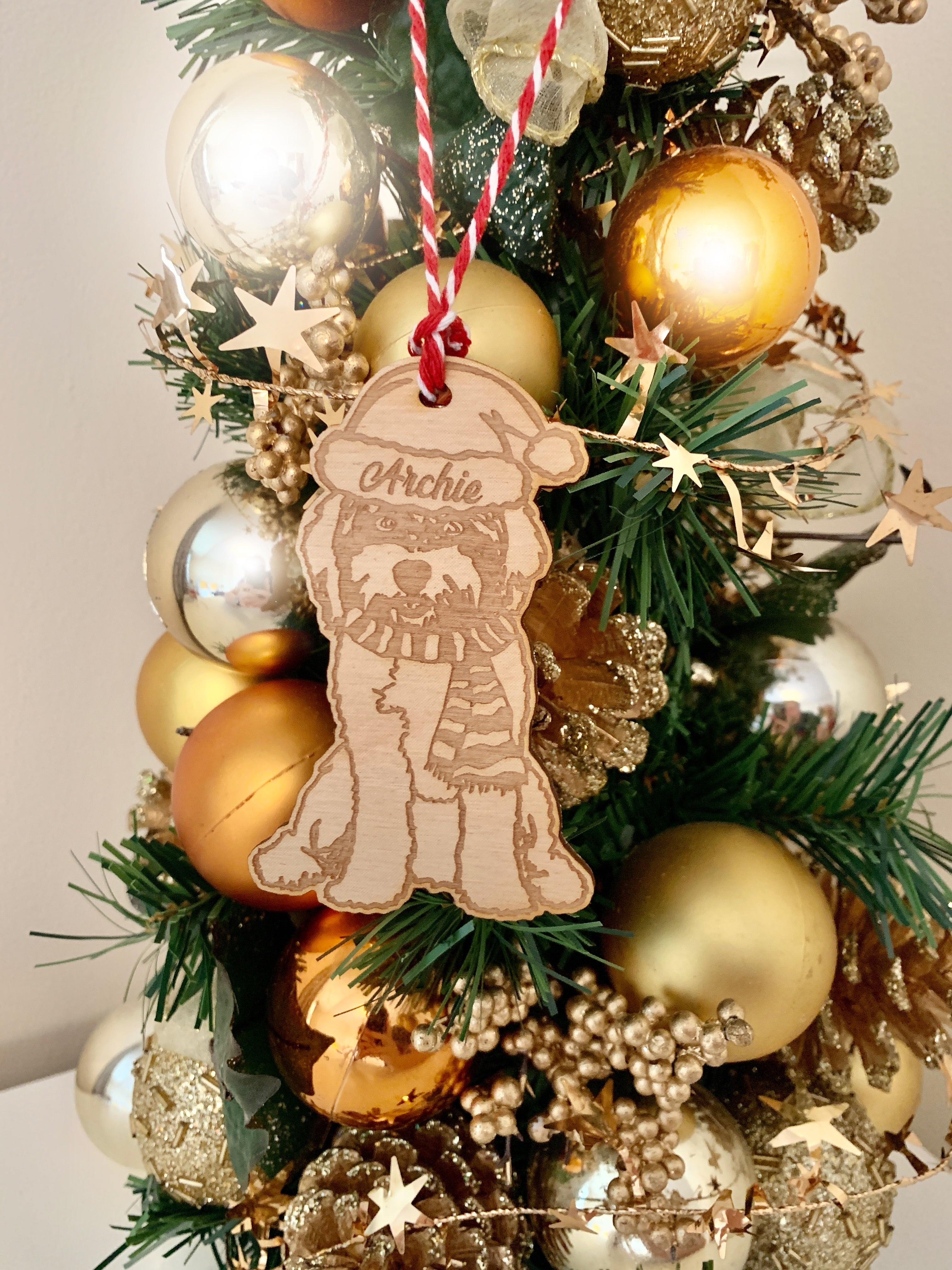 Unique Personalised Dog Christmas Tree Decoration Bauble - 25 Different Breeds
